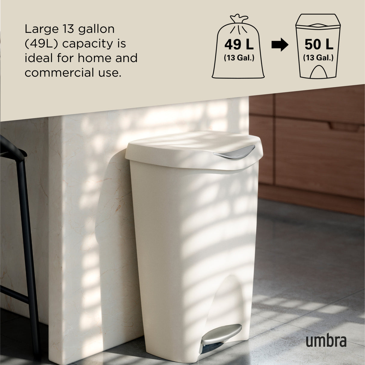 Kitchen Trash Cans | color: Sand