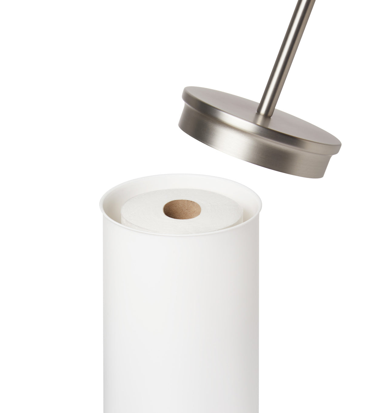 Toilet Paper Stands | color: White-Nickel