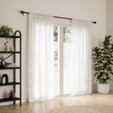 Single Curtain Rods | color: Eco-Friendly Matte-Black | size: 72-144" (183-365 cm) | diameter: 1" (2.5 cm)