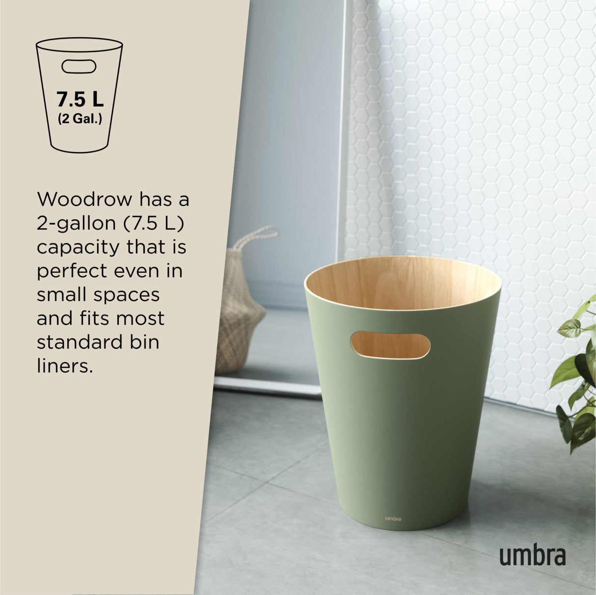 Bathroom Trash Cans | color: Spruce