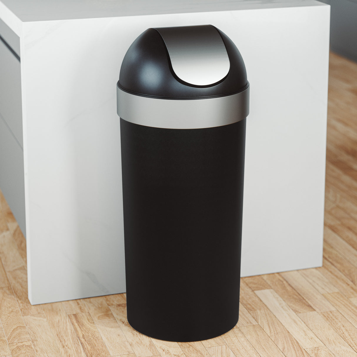 Kitchen Trash Cans | color: Black-Nickel | https://player.vimeo.com/video/405113547