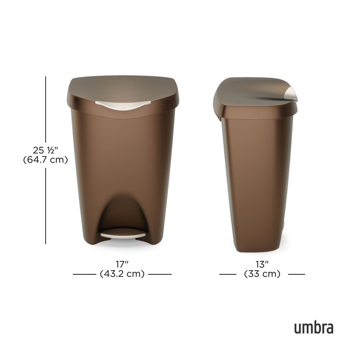 Kitchen Trash Cans | color: Bronze