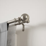 Double Curtain Rods | color: Eco-Friendly Nickel | size: 72-144" (183-366 cm) | diameter: 1" (2.5 cm)