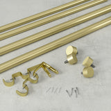 Double Curtain Rods | color: Brass | size: 66-120" (168-305 cm) | diameter: 1" (2.5 cm)