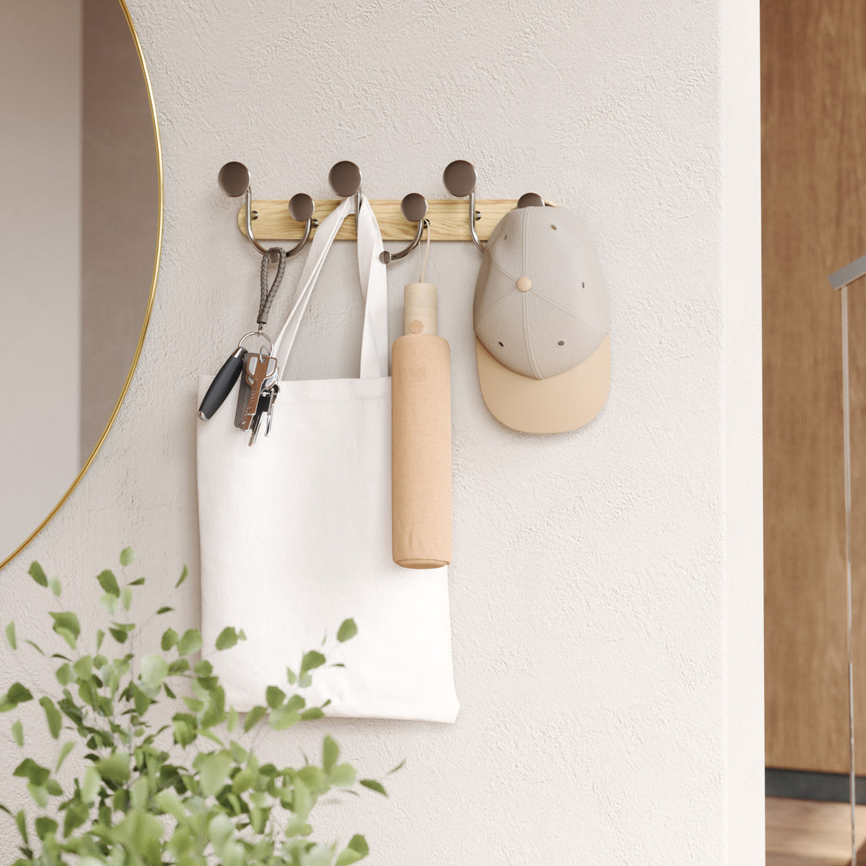 Wall Hooks | color: Natural-Nickel | Hover