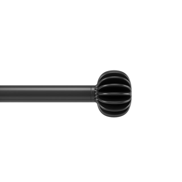 Single Curtain Rods | color: Eco-Friendly Matte-Black | size: 42-120" (107-305 cm) | diameter: 1" (2.5 cm)