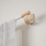 Single Curtain Rods | color: White-Natural | size: 42-120" (107-305 cm) | diameter: 1" (2.5 cm) | Hover