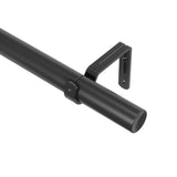 Single Curtain Rods | color: Matte-Black | size: 32-64" (81-162 cm) | diameter: 1" (2.5 cm)