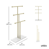 Jewelry Stands | color: White-Brass