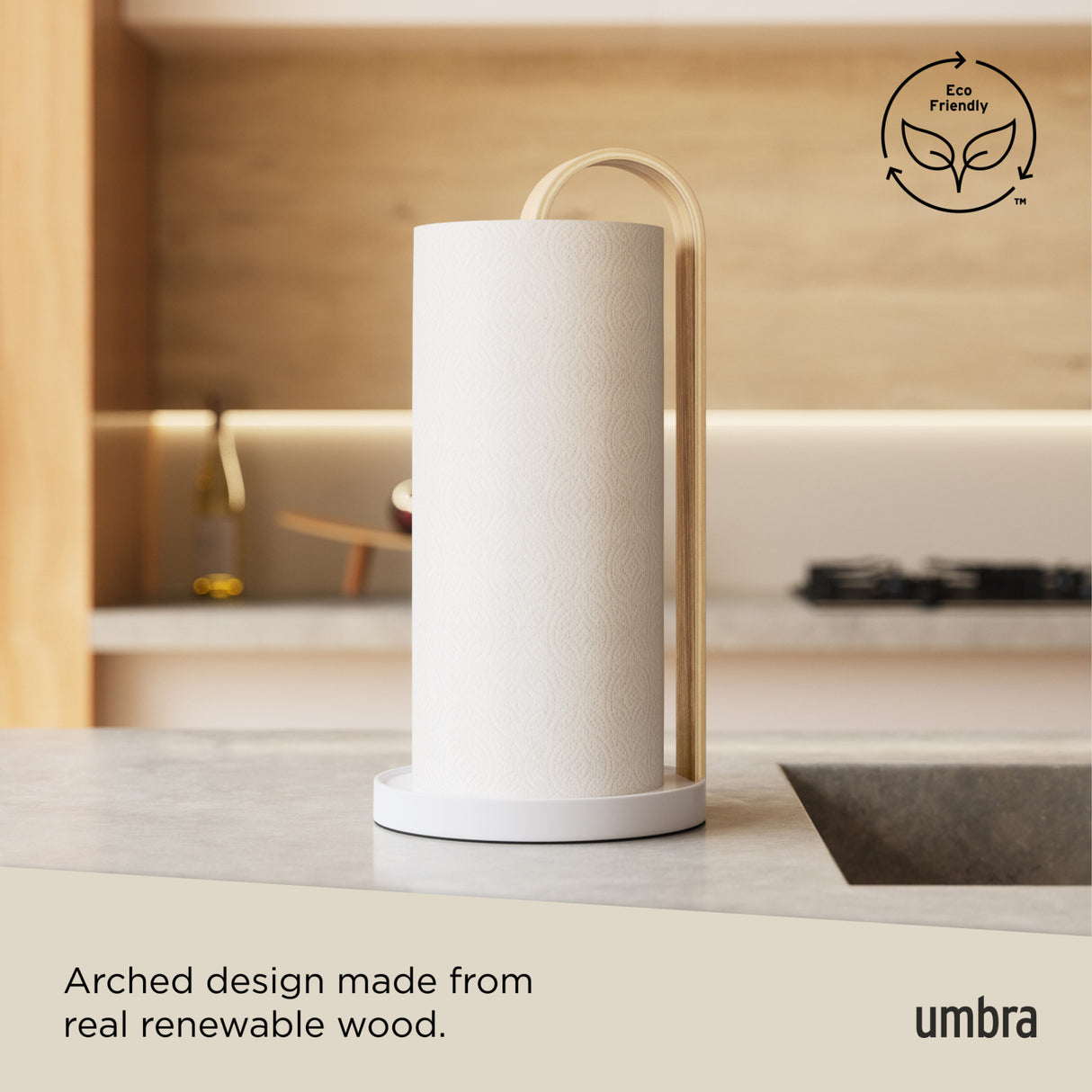 Paper Towel Holders | color: White-Natural