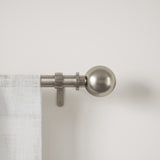 Single Curtain Rods | color: Eco-Friendly Nickel | size: 72-144" (183-365 cm) | diameter: 1" (2.5 cm)