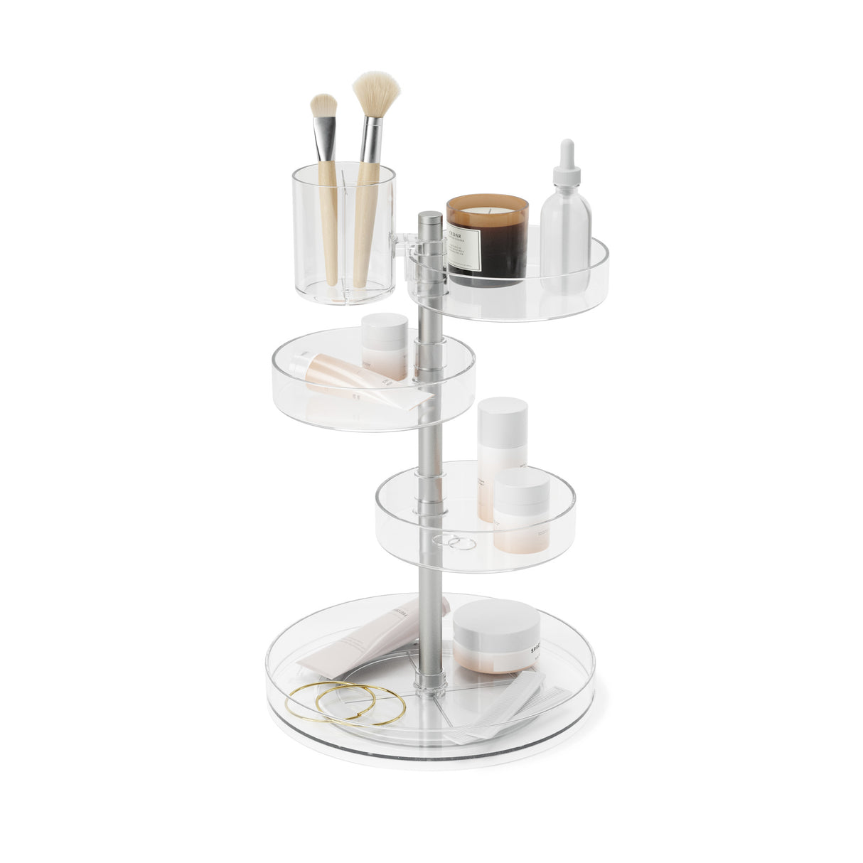 Cosmetic Organizers | color: Clear-Nickel