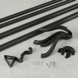 Double Curtain Rods | color: Matte-Black | size: 42-120" (107-305 cm) | diameter: 3/4" (1.9 cm)